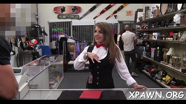 Awesome little slut is in theshop having some sex inshop
