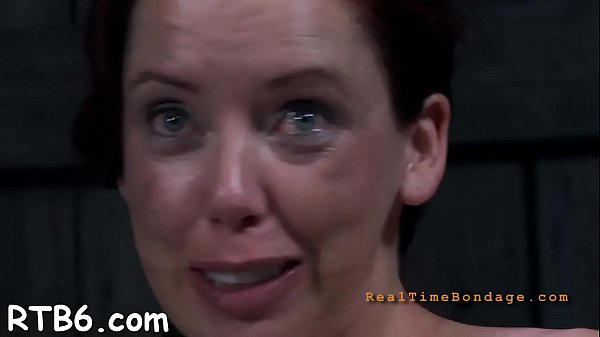 Tied_and tossed up beauty receives toy gratifying forher vagina