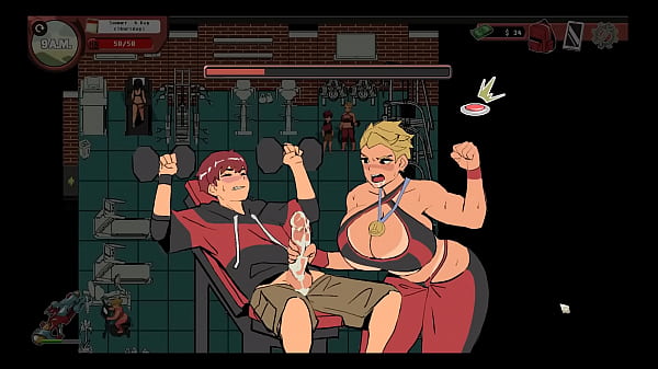 Spooky Milk Life Taboo hentai gamePornPlay Ep 23_femdom handjob at the gym