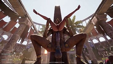 The ancient statue woke up andbegan to pound_Lara in_all her_holes filling her with sperm 3D_Hentai Game