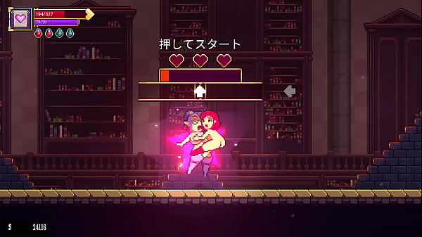 スカーレット メイデンの実況プレイ パート2_横スクロのローグライク2階層ボスまで攻略開始