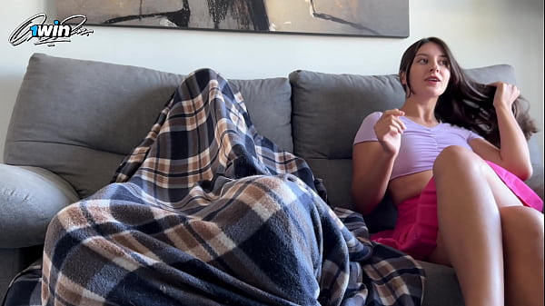 1WINPORN Step SisterCame Home EarlyAnd Caught StepBrotherJerkingOff andHandjobHim While Watching Porn
